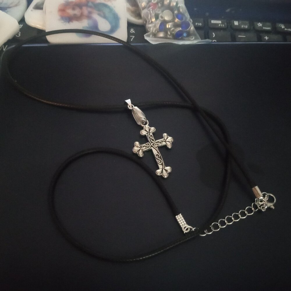 Handmade Silver Plated Cross Necklace